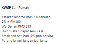 Wajarkah Si Suami Bising Bila Pendapatan Mereka Di Potong 2% Demi Isteri? Ini Respon Netizen