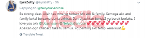 Muat Naik Luahan Perasaan Di Twitter, Peminat Beri Kata-Kata Semangat Buat Nelydia Dan Keluarga