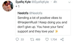 &#8216;Thank You For Your Concern&#8217;-Ramai Bagi Kata-Kata Semangat Buat Haqiem Rusli