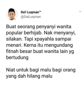 “Tiada Niat Lain, Melainkan Untuk Kembalikan Imej Dan Maruah Muslimah Bertudung,” – Da’i Luqman ‘Sound’ Wani?