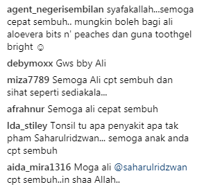 “Sembuhkanlah Anakku, Ya ALLAH,” Anak Saharul Ridzwan Sakit Tonsil Bernanah