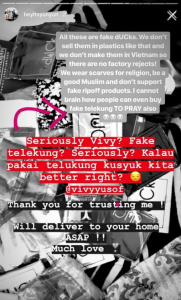 "All These Are Fake Ducks,"- Ini Luahan Vivy Yusof, Tapi Ada Instafamous Yang... 10 “All These Are Fake Ducks,”- Ini Luahan Vivy Yusof, Tapi Ada Instafamous Yang…