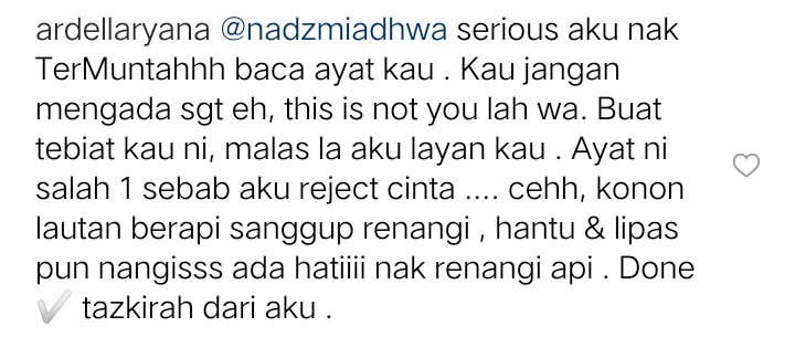“Lo Sampai Kapan Mahu Friendzone Gue?,” – Soal Nadzmi Adhwa Pada Ardell Aryana, Tapi…