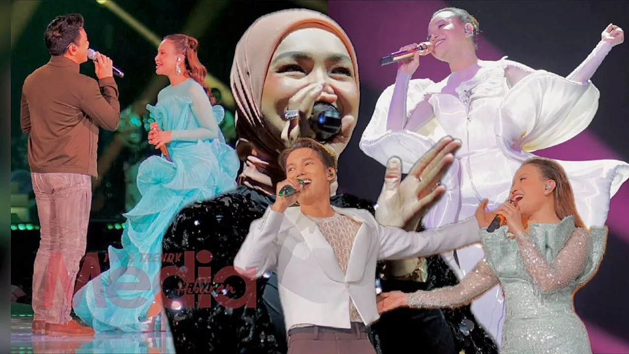 Hael Husaini Nyanyi Lagu Raya, Peminat Bersorak Bila Tiba 'Part' Siti Nurhaliza & Gurau Dengan Ariel Noah, Konsert Rossa Masih Diperkatakan!