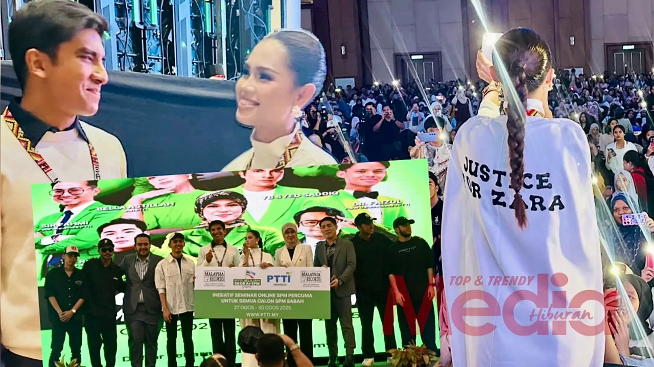 “Bangga Dapat Bersama Adik-Adik…,” - Bella Astillah & Syed Saddiq Hadir Bakar Semangat, PTTI Himpun 4,000 Calon SPM Di Sabah
