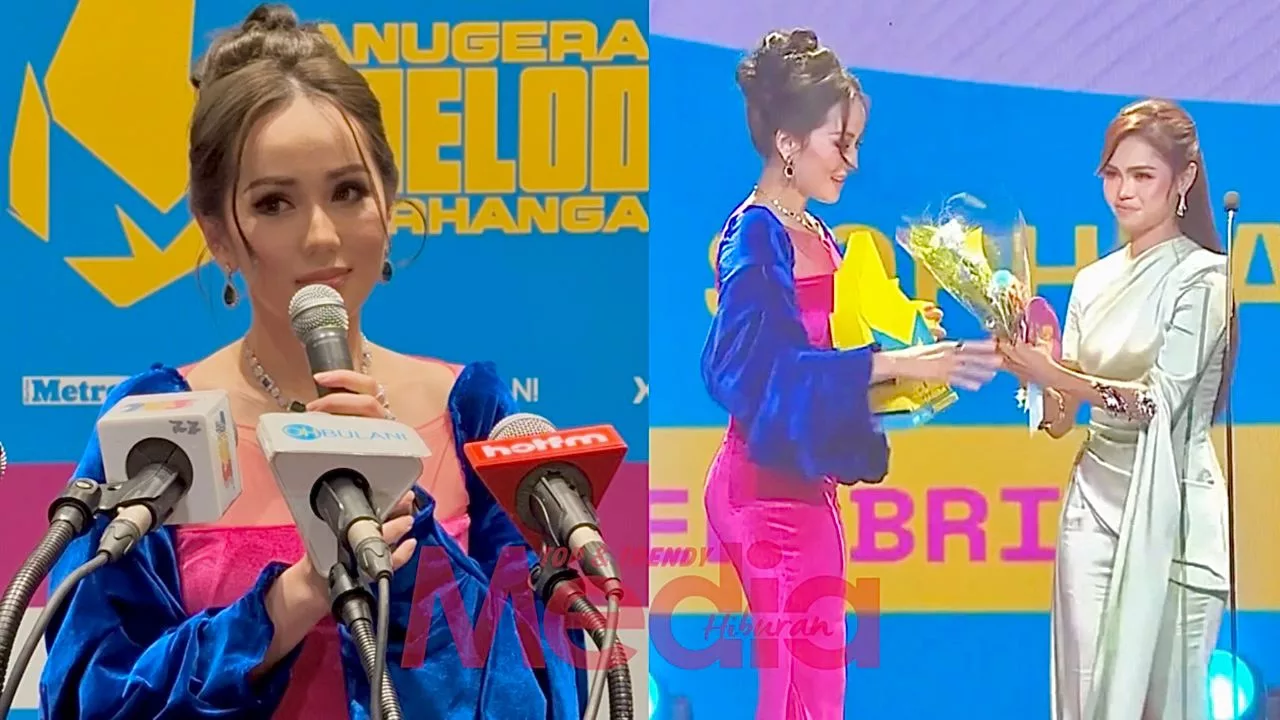 “Yang Ni Saya Kenal, Kenal Sangat…,” - ‘Face To Face’ Live Di Anugerah Melodi, Bella Astillah Serah Trofi Kepada Sophia AlBarakbah