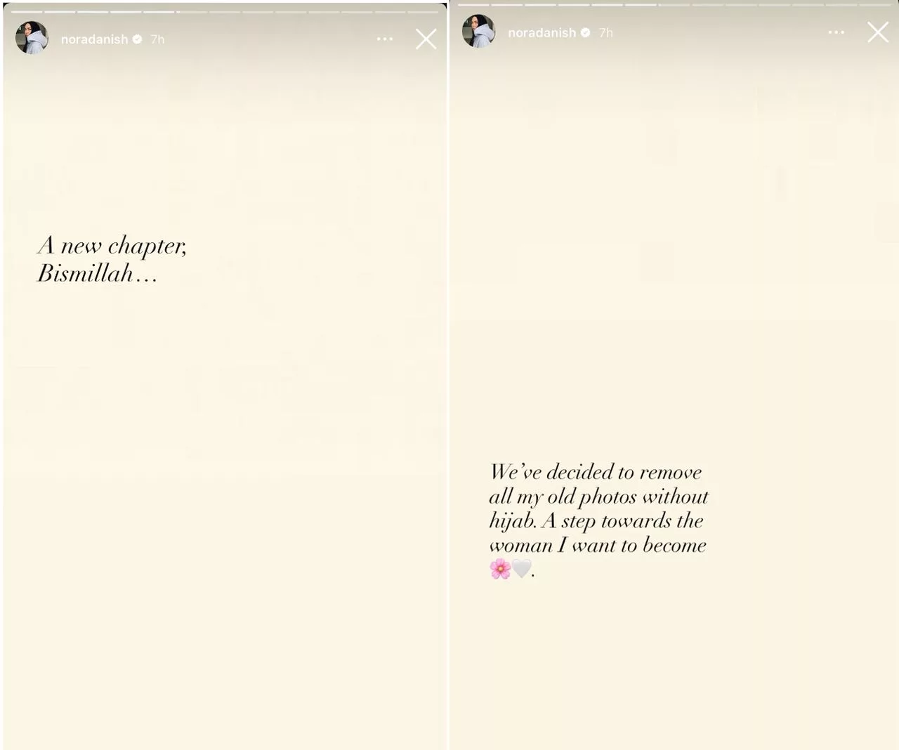 Nora Danish Dalam Proses Padam 24,000 Foto Lama Yang ‘Free Hair’ – “Bab baharu, Bismillah…”