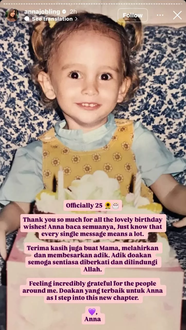 “Terima Kasih Juga Buat Mama, Melahirkan & Membesarkan Adik,” – Anna Jobling