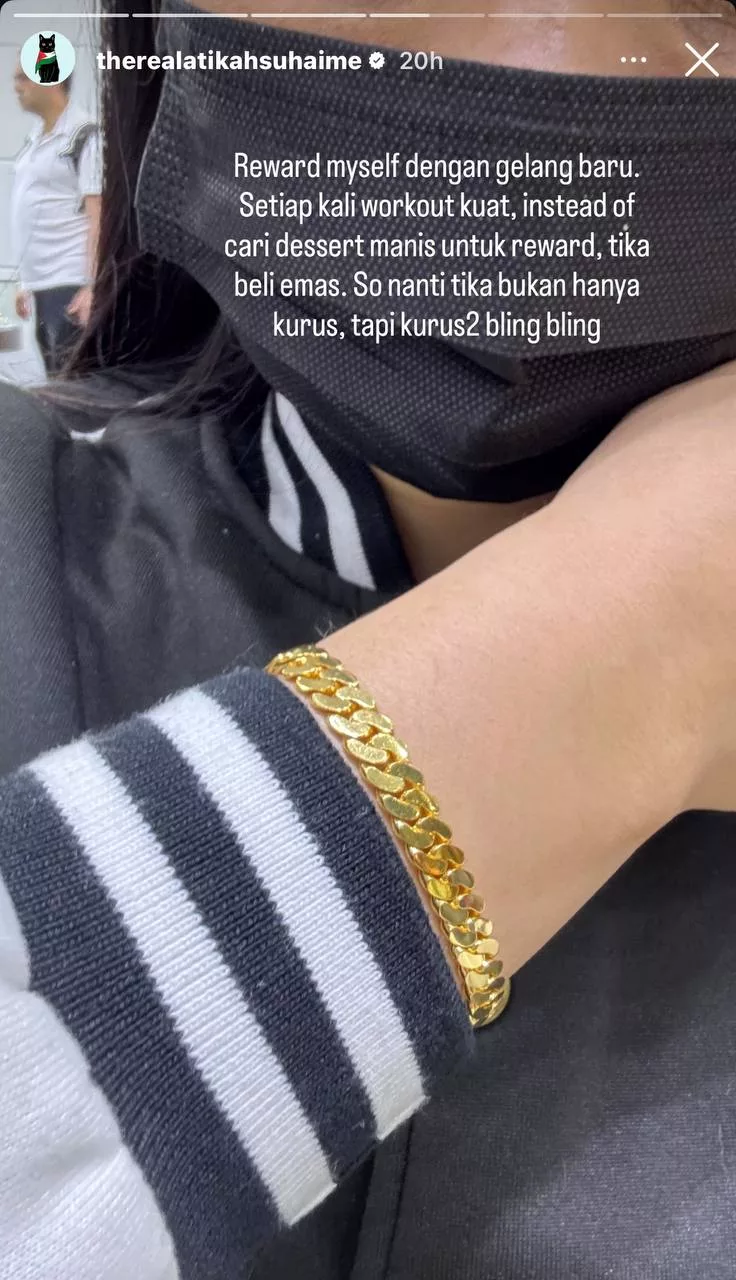 “Daripada Cari Desserts Manis-Manis…,” – Datin Atikah Suhaime Reward Diri Dengan Emas, Ganjaran Lepas Bersenam