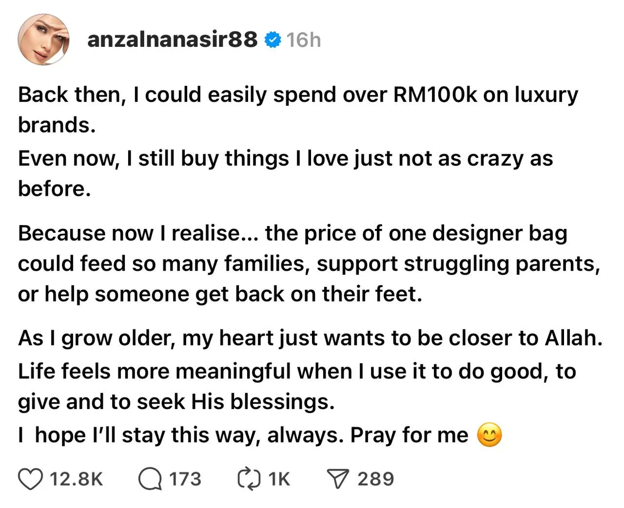 Dulu Boleh Berhabis Beli Barang Mewah… Anzalna Nasir Kini Pilih Hulur Rezeki & Mahu Terus Bantu Orang Susah
