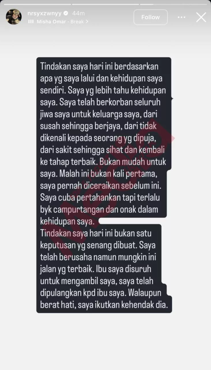 “Saya Lebih Tahu Kehidupan Saya…,” – Isteri Faisal Halim Akhirnya Bersuara Isu Rumah Tangga