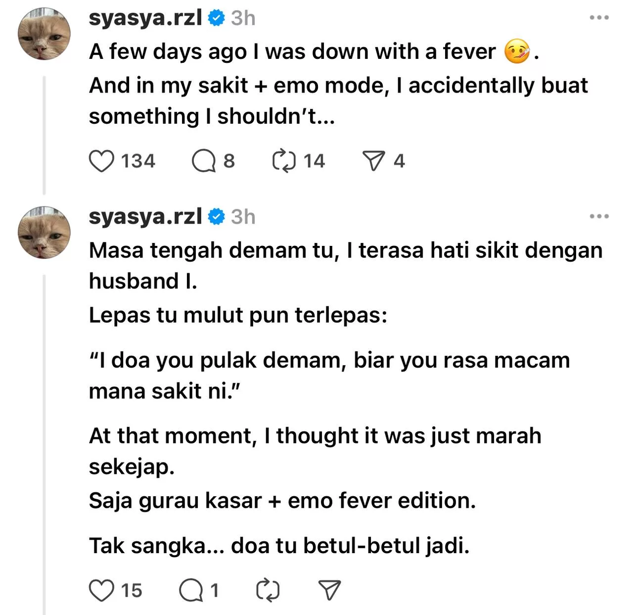 “Mulut Isteri Memang Masin…,” – Tak Sengaja Doa Suami Demam, Syasya Rizal Menyesal