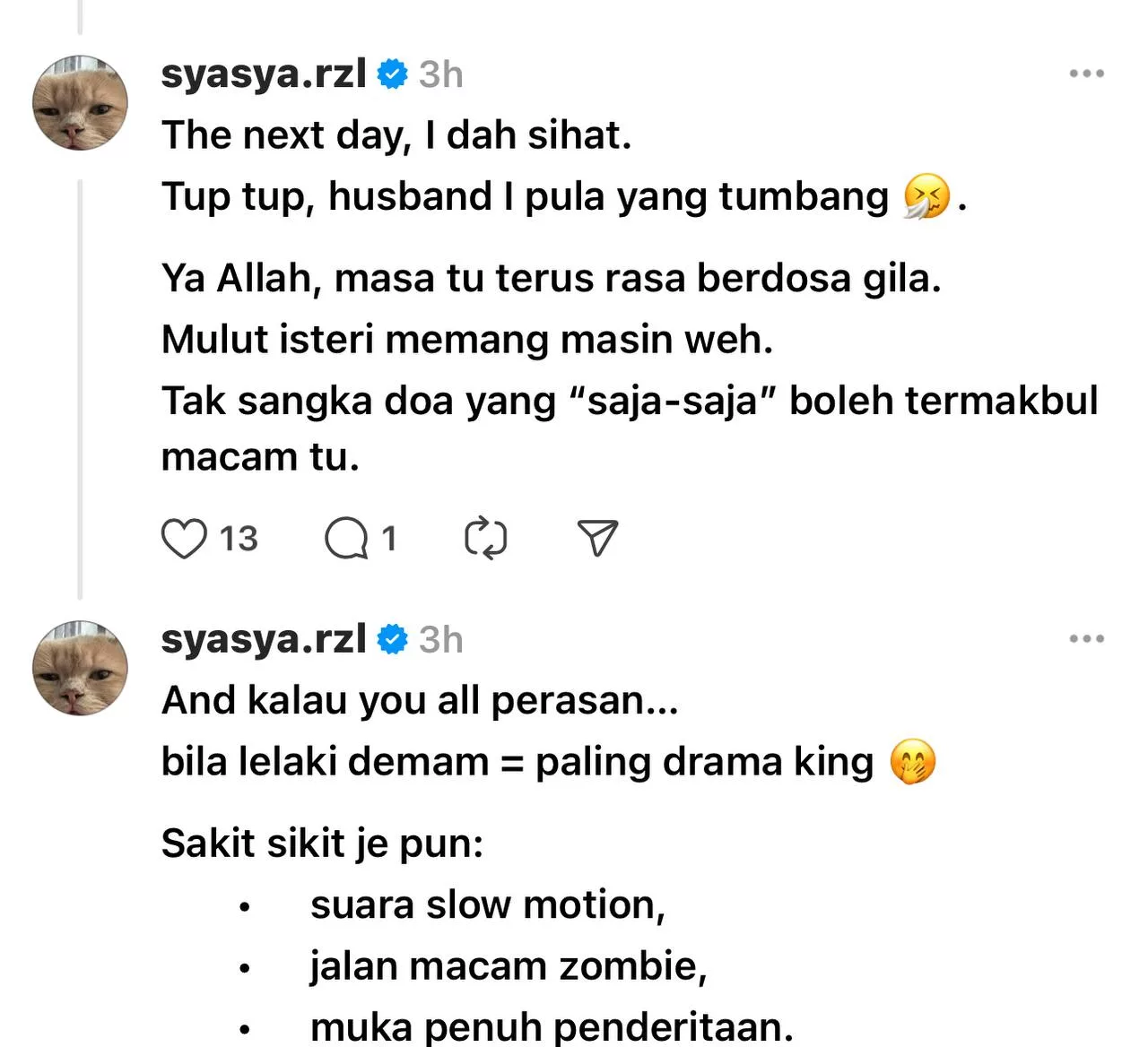 “Mulut Isteri Memang Masin…,” – Tak Sengaja Doa Suami Demam, Syasya Rizal Menyesal