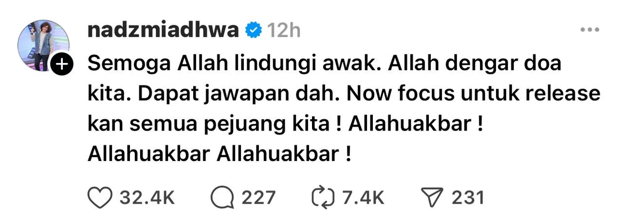 “Semoga Allah Lindung Awak, Dia Dengar Doa Kita,” – Sukarelawan GSF Selamat & Bakal Dihantar Pulang, Nadzmi Adhwa Lega