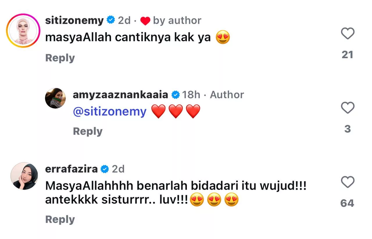 “MasyaAllah Cantiknya Kak…,” – Penampilan Terkini Amyza Aznan Raih Pujian, Tokti & Erra Fazira Pun Tumpang Gembira