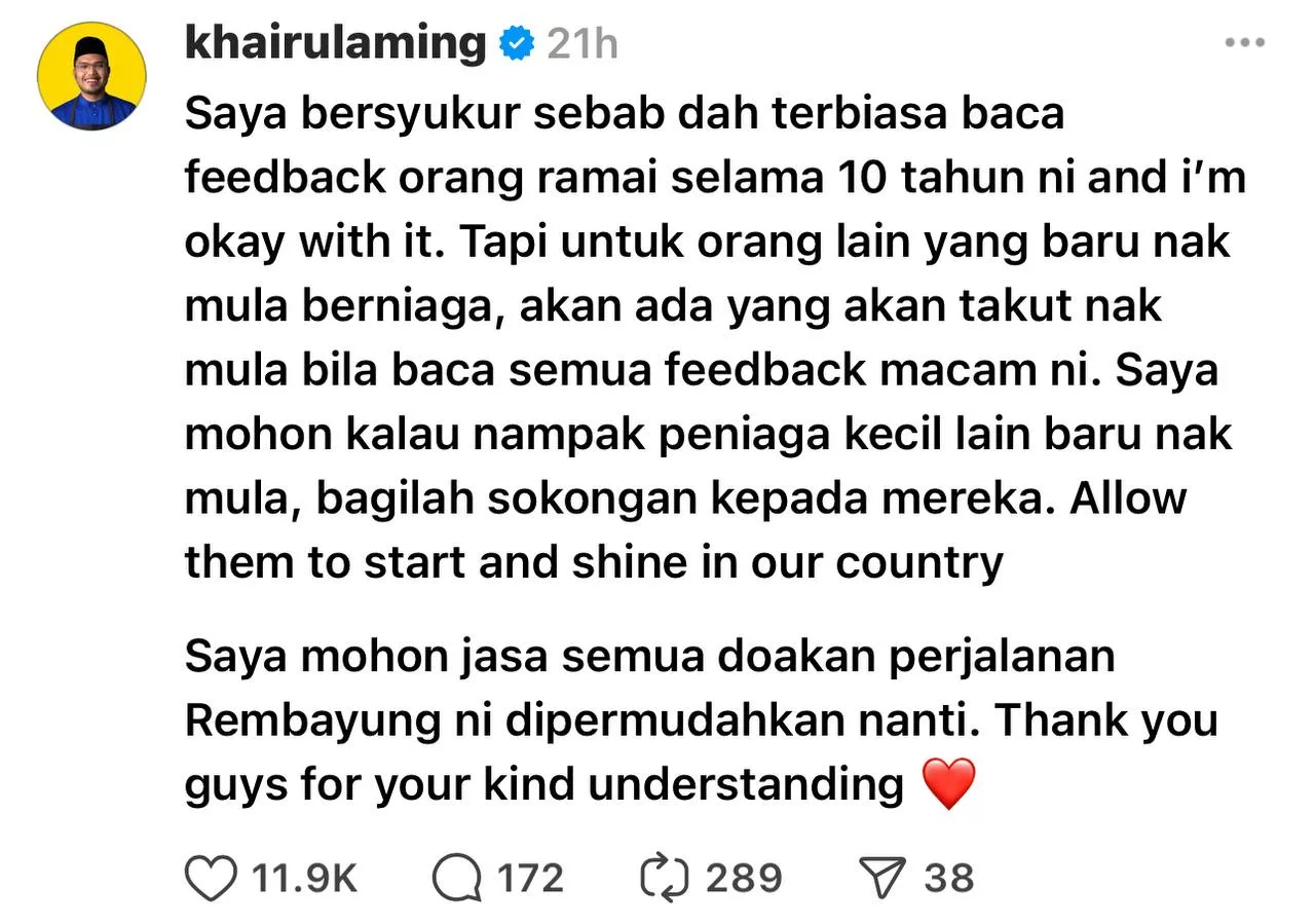 “Izinkanlah Saya Mencuba,” – Ada Yang Doa Bisnes Restoran Gagal? Khairulaming Sedia Ambil Risiko, Demi Kembangkan F&B Tempatan