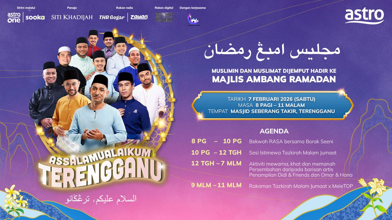 Zizan Razak, Alpha, Sharifah Shahirah & Ramai Lagi Bakal Serikan ‘Assalamualaikum Terengganu’, Astro Teruja Sambut Ambang Ramadan