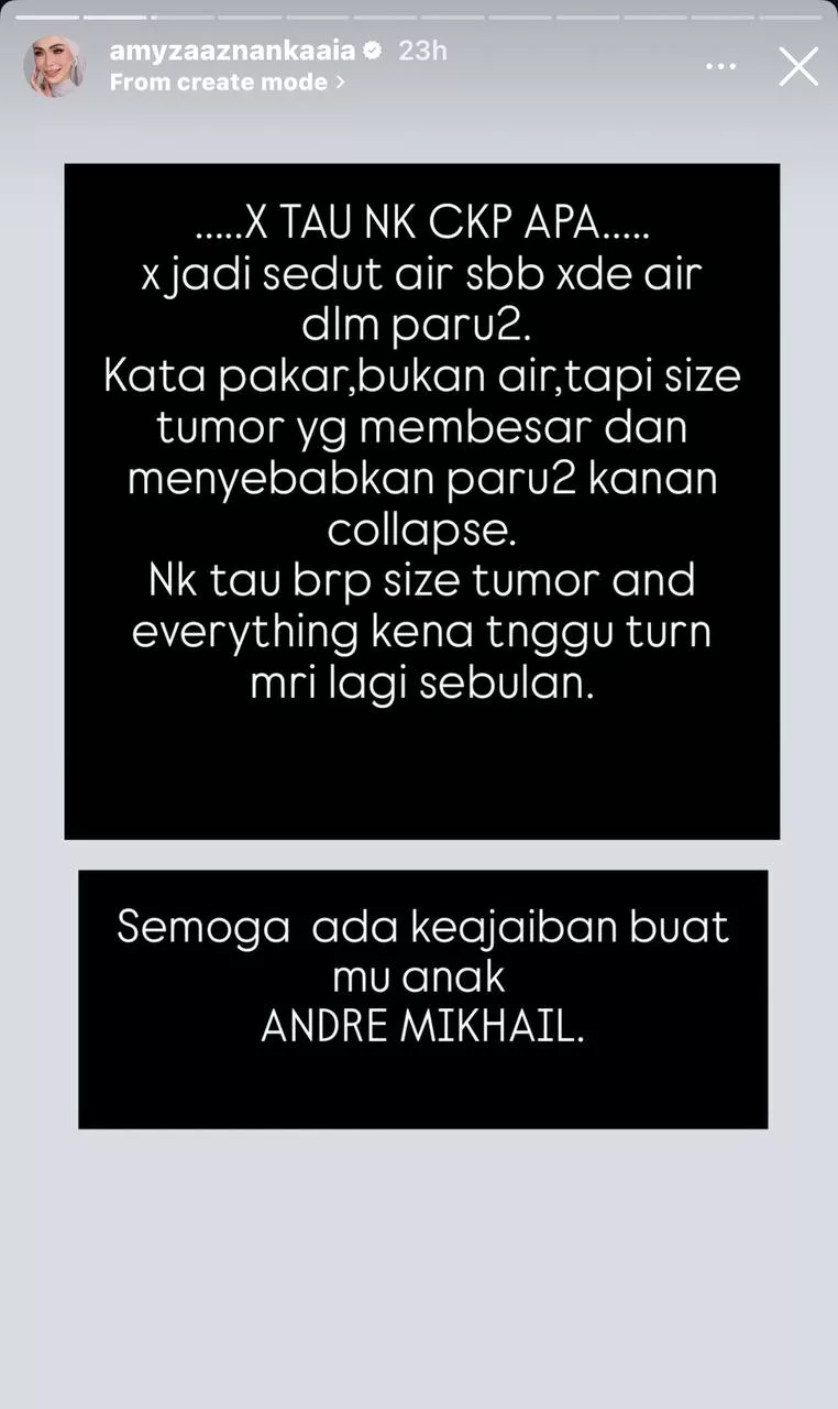 “Hari ini, Anak Saya Yang Kedua Disahkan Kanser Tulang,” – Amyza Aznan