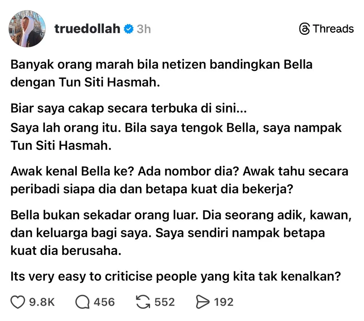 “Bila Saya Tengok Bella, Saya Nampak Tun Siti Hasmah…,” - Abang Syed Saddiq 5 “Bila Saya Tengok Bella, Saya Nampak Tun Siti Hasmah…,” – Abang Syed Saddiq
