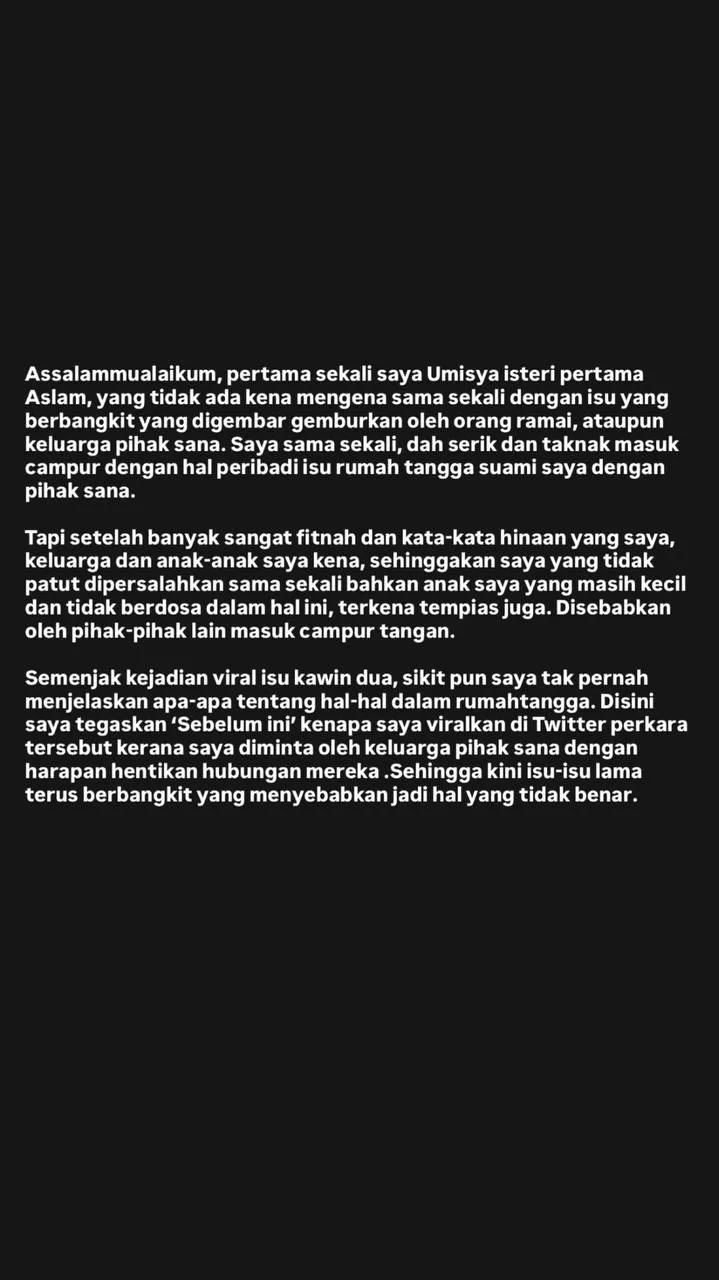Terkilan Nama Anak-Anak Terpalit Kontroversi Suami & Isteri Kedua, Umisya Mazlan Dedah Sebab Masih Pertahan Perkahwinan 8 Terkilan Nama Anak-Anak Terpalit Kontroversi Suami & Isteri Kedua, Umisya Mazlan Dedah Sebab Masih Pertahan Perkahwinan