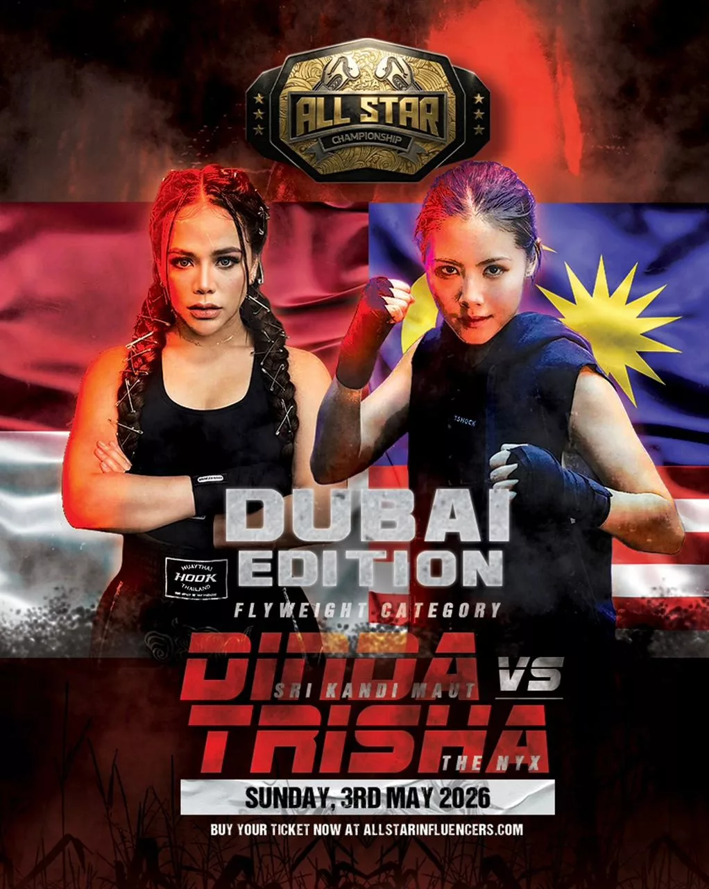 Influencer & Selebriti Termasuk Trisha Ooi Masuk Gelanggang & Bertinju! 7 Negara Berentap Dalam All Star Championship: Dubai Edition