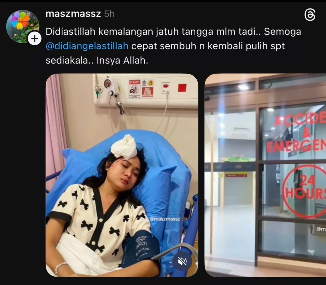 “Semoga Baik-Baik…,” – Didi Astillah Cedera Dikhabarkan Jatuh Tangga Hingga Berdarah Dahi & Dikejarkan Ke Hospital