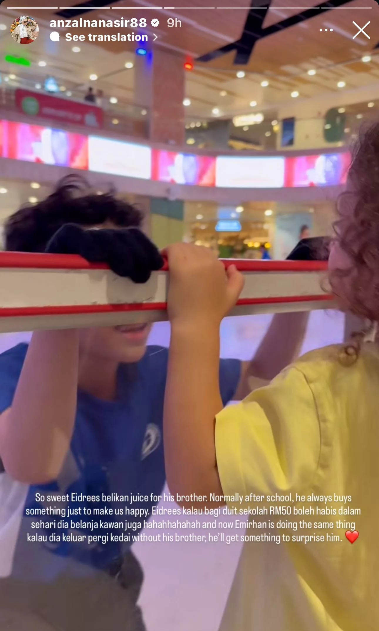 “Eidrees Kalau Bagi Duit Sekolah RM50, Sehari Boleh Habis Sebab…,” – Anzalna Kagum Sifat Pemurah Anak