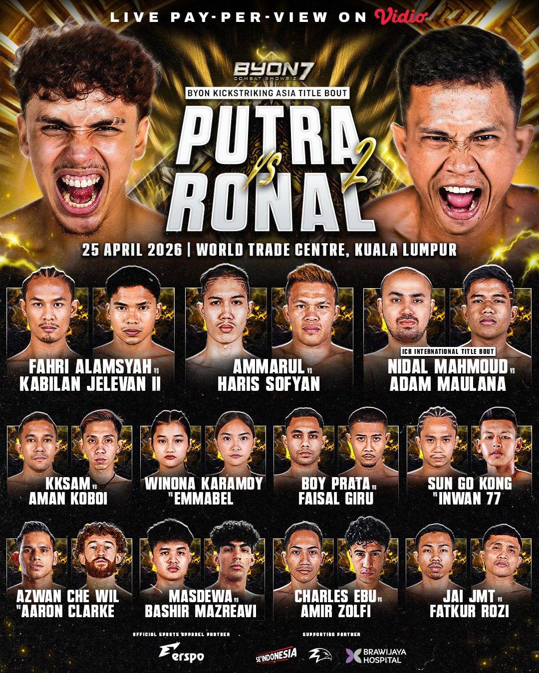 Kharisma Music Teruja Bawakan BYON7 Ke Kuala Lumpur, Aksi Petarung Malaysia & Indonesia Jadi Tumpuan