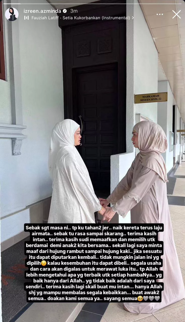 “Naik Kereta Terus Laju Air Mata,” – Izreen Azminda Tak Dapat Tahan Sebak, Yang Baik Hanya Dari Allah SWT