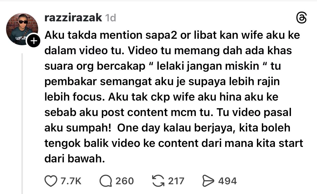 “Terlajak Post, Semua Kena Tanggung,” – Suami Muat Naik Video Guna Audio ‘Lelaki Jangan Miskin’? Ini Reaksi Norreen Iman
