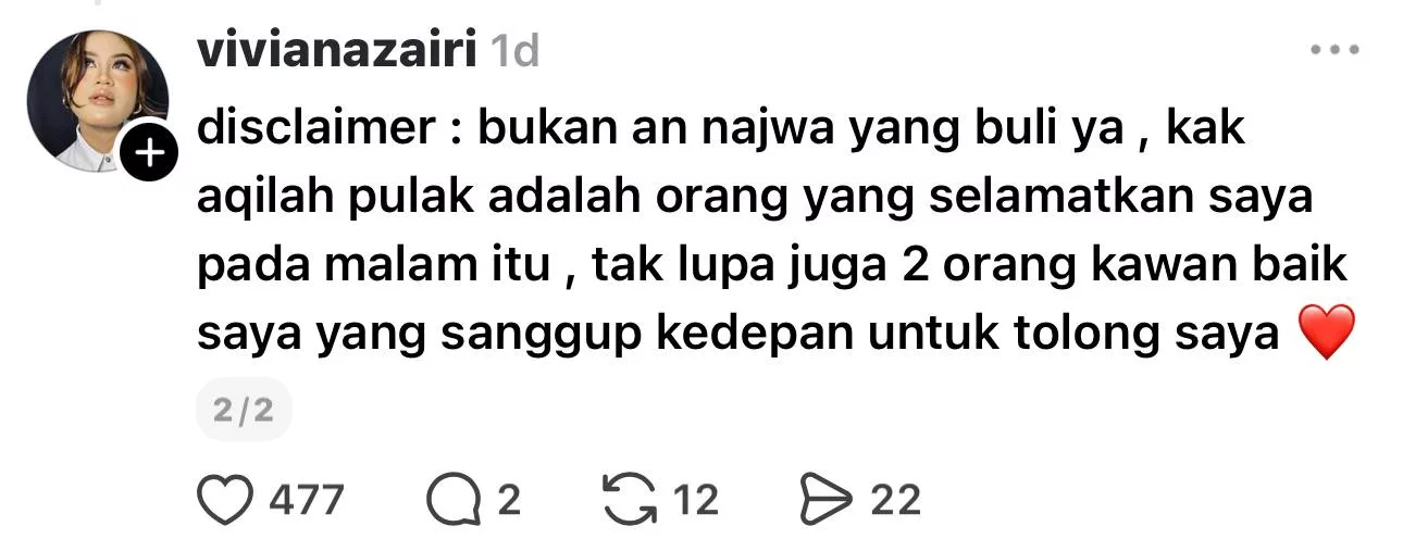“Cukuplah Saya Dan Orang Sekeliling Tahu…,” – Viviana Imbau Detik Hitam Dibuli, Masih Segar Dalam Ingatan