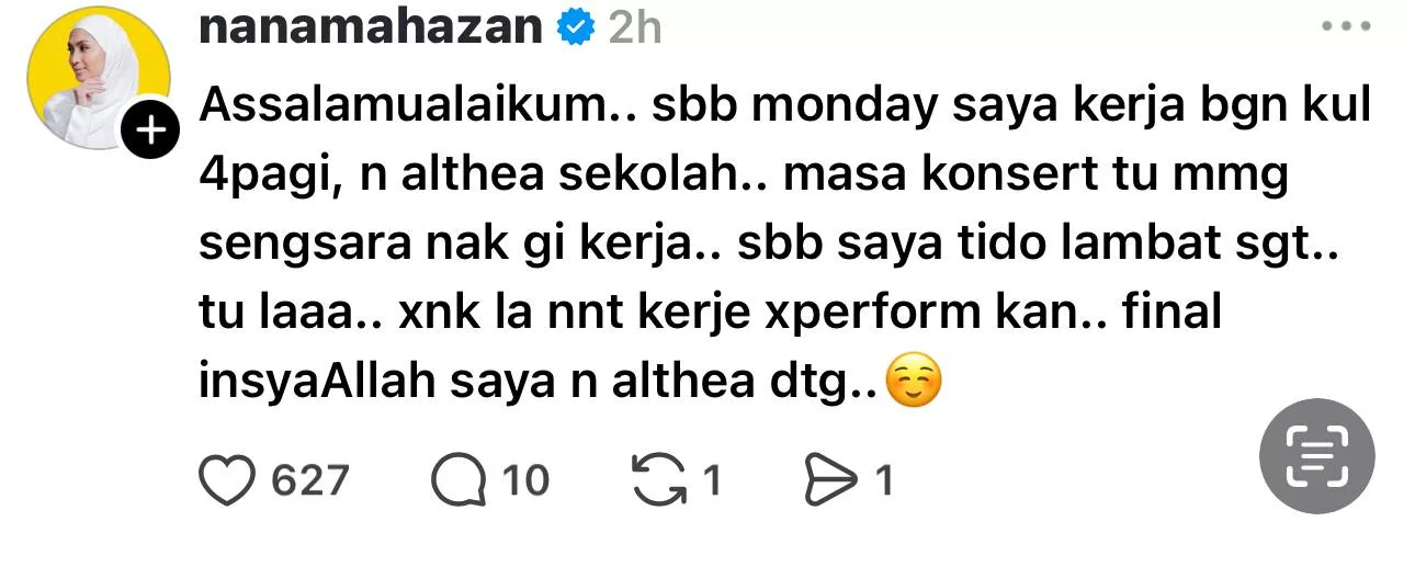 “Final Insya-Allah Saya Dan Althea Datang,” - Nana Mahazan 7 “Final Insya-Allah Saya Dan Althea Datang,” – Nana Mahazan