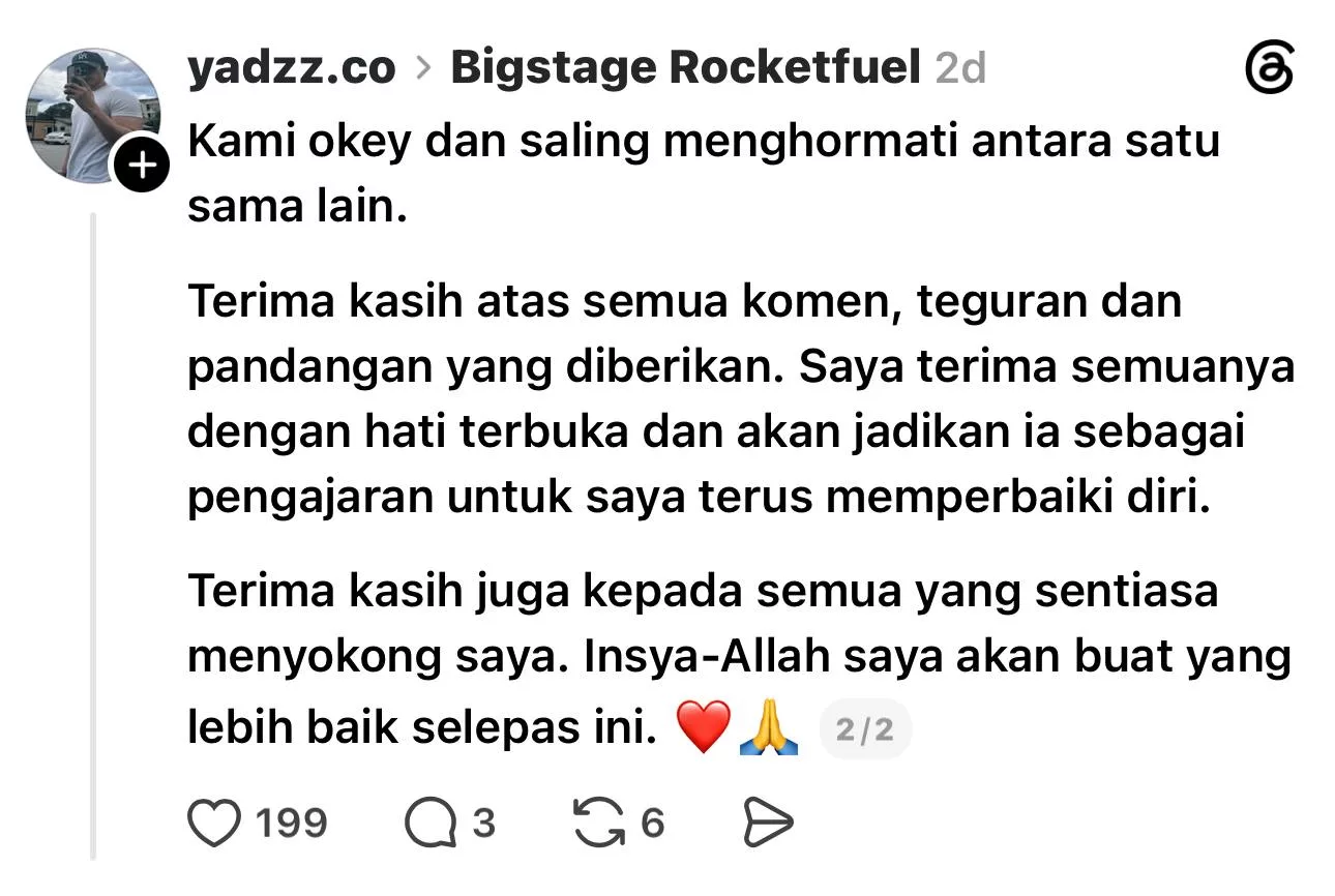 “Bukan Niat Saya Untuk Rasa Lebih Hebat…” - Yad-Z Tiada Niat Nak Bersikap Sombong, Hubungan Dengan Hussain Kekal Baik 8 “Bukan Niat Saya Untuk Rasa Lebih Hebat…” – Yad-Z Tiada Niat Nak Bersikap Sombong, Hubungan Dengan Hussain Kekal Baik