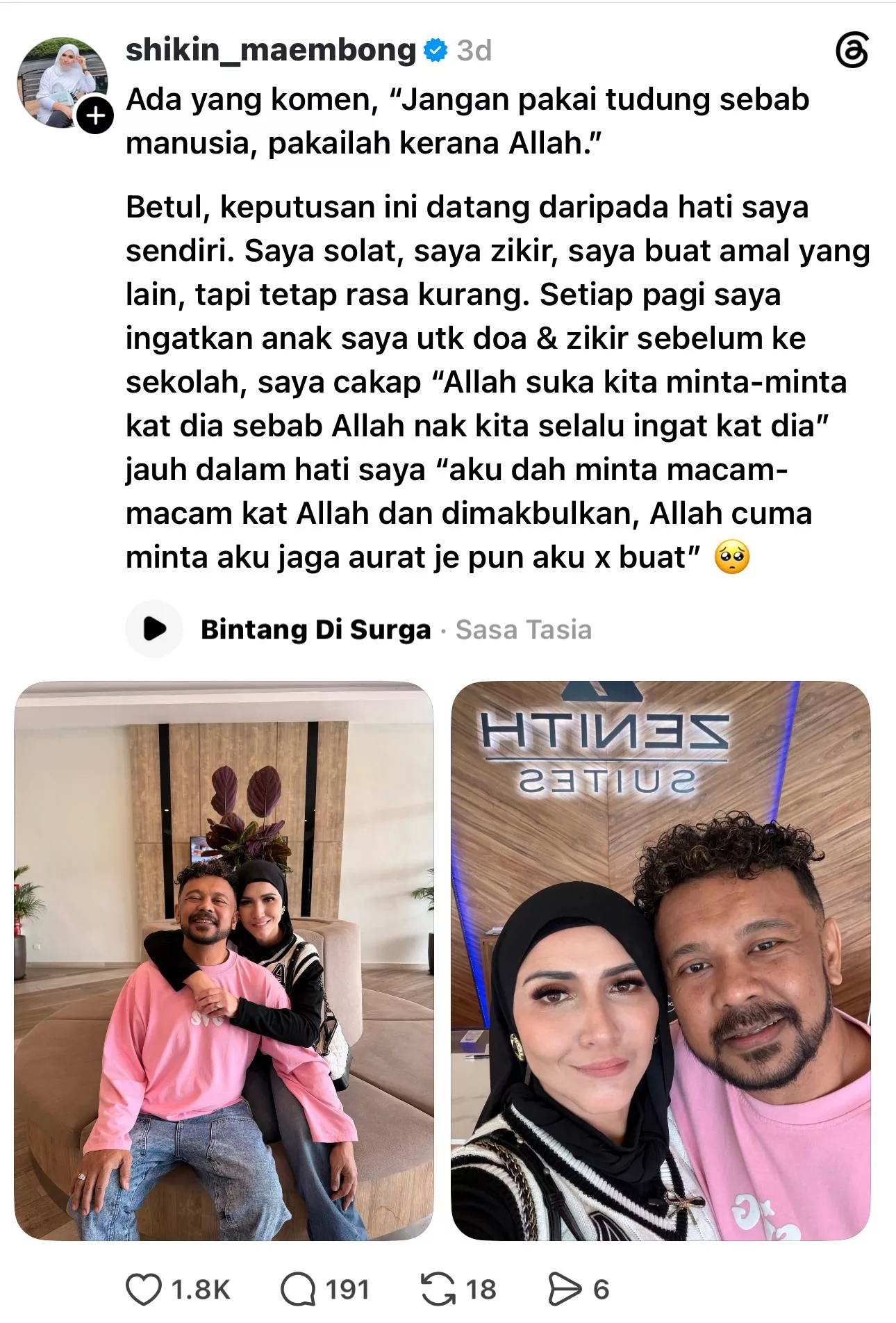 Hadiah Buat Cat Farish, Shikin Maembong Dedah Detik Hati Terdetik Pakai Hijab - “Aku Sudah Minta Macam-Macam Dan Dimakbulkan, Allah Cuma Minta Aku Jaga Aurat…” 5 Hadiah Buat Cat Farish, Shikin Maembong Dedah Detik Hati Terdetik Pakai Hijab – “Aku Sudah Minta Macam-Macam Dan Dimakbulkan, Allah Cuma Minta Aku Jaga Aurat…”