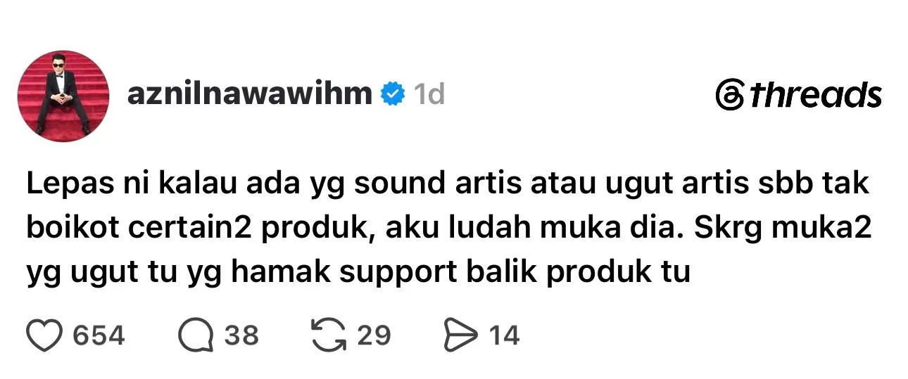Dulu ‘Sound’ Artis, Sekarang Sokong Balik? Aznil Tempelak Sikap Segelintir Netizen