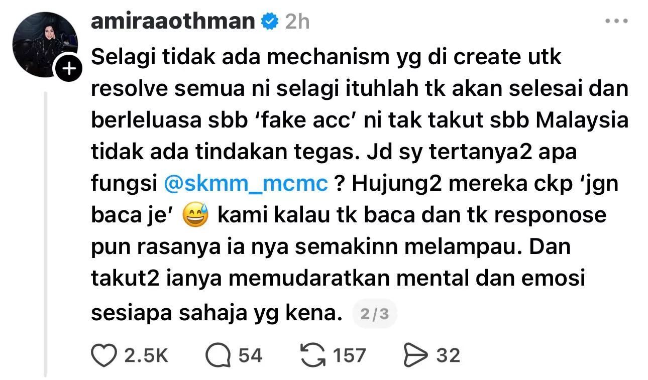 Amira Othman & Fattah Amin Takkan Tarik Laporan, Mahu Tahu Siapa Individu Di Sebalik Akaun Palsu ‘Musang’ - “Saya Baca Pun Seram.”