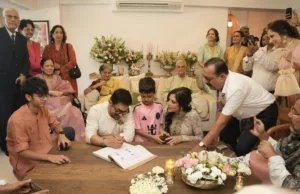 Cinta Bertaut Semula Selepas Dua Dekad, Aamir Khan Kahwin Kali Ketiga Pada Usia 61 Tahun & Turut Dihadiri Anak-Anak