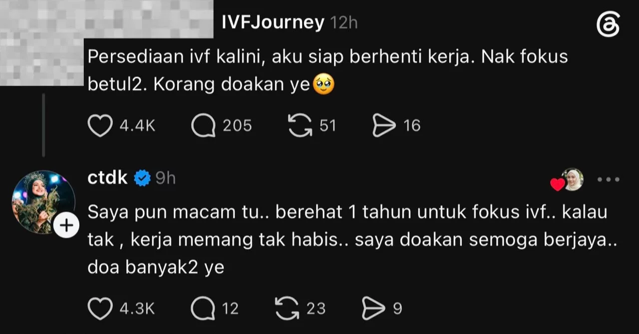 Siti Nurhaliza Dedah Pernah Berehat Setahun Demi IVF, Beri Kata Semangat Buat Wanita Pejuang Zuriat… Sanggup Berhenti Kerja Ikhtiar Miliki Cahaya Mata 7 Siti Nurhaliza Dedah Pernah Berehat Setahun Demi IVF, Beri Kata Semangat Buat Wanita Pejuang Zuriat… Sanggup Berhenti Kerja Ikhtiar Miliki Cahaya Mata