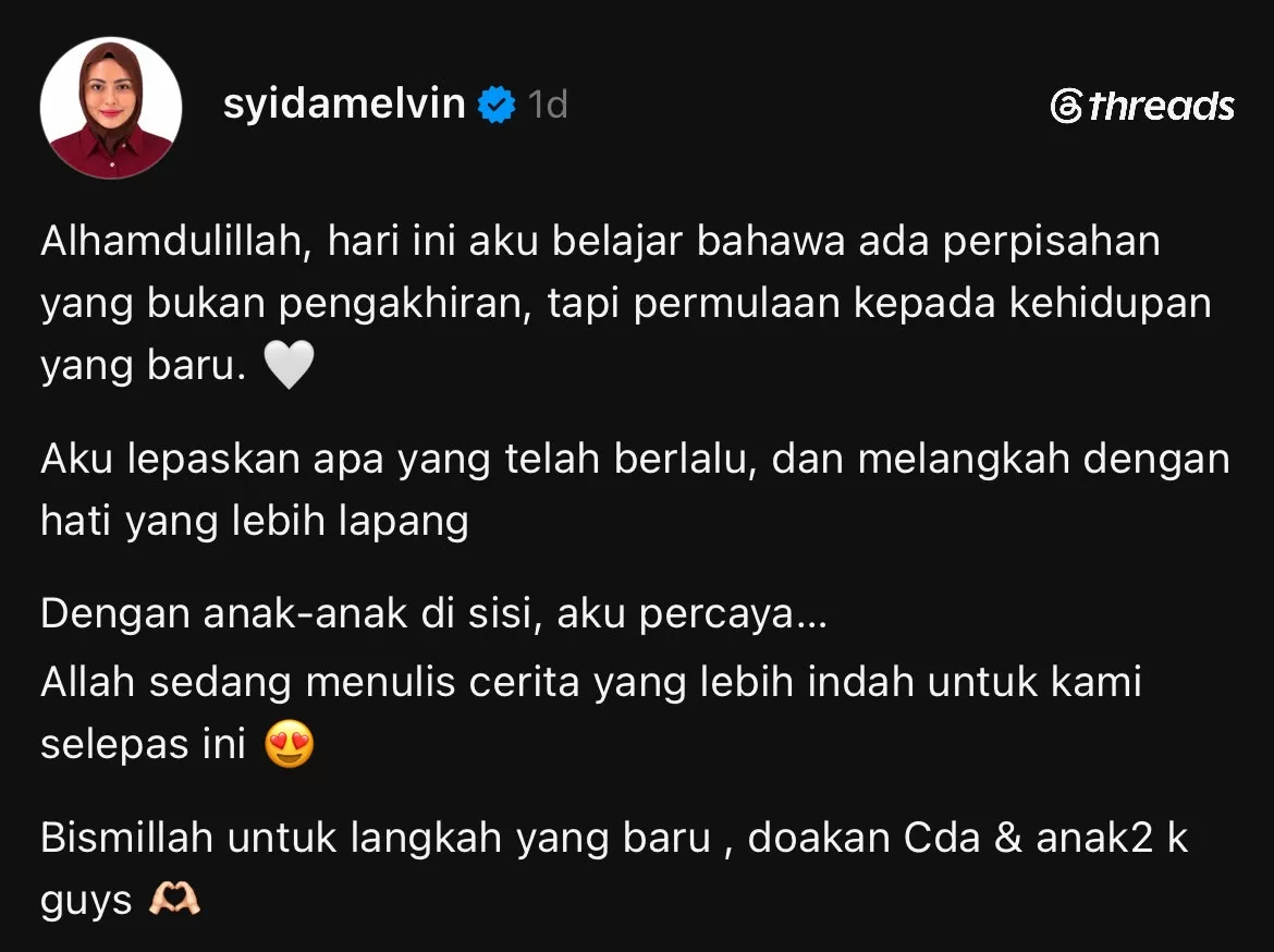 “Allah Sedang Tulis Cerita Yang Lebih Indah…” – Syida Melvin 8 “Allah Sedang Tulis Cerita Yang Lebih Indah…” – Syida Melvin