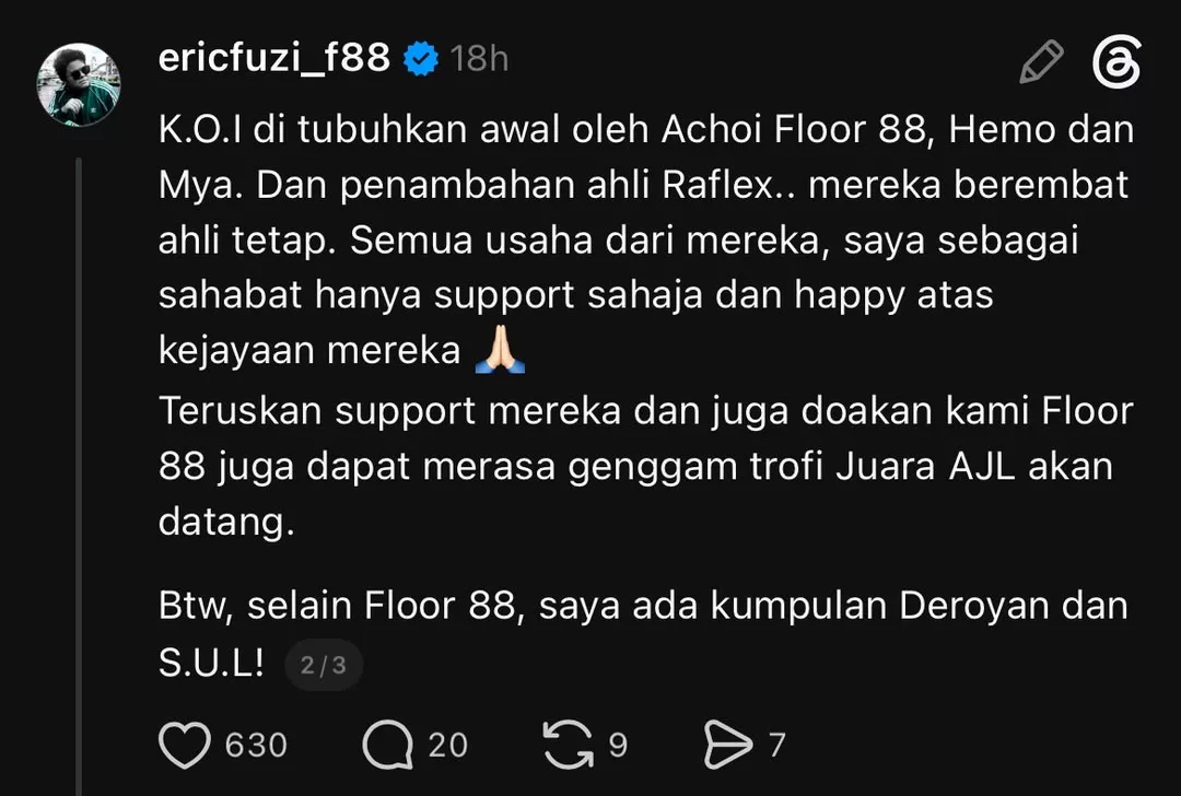 "Saya Bukan 'Mastermind' K.O.I, Cuma Sahabat Yang…," - Eric Fuzi