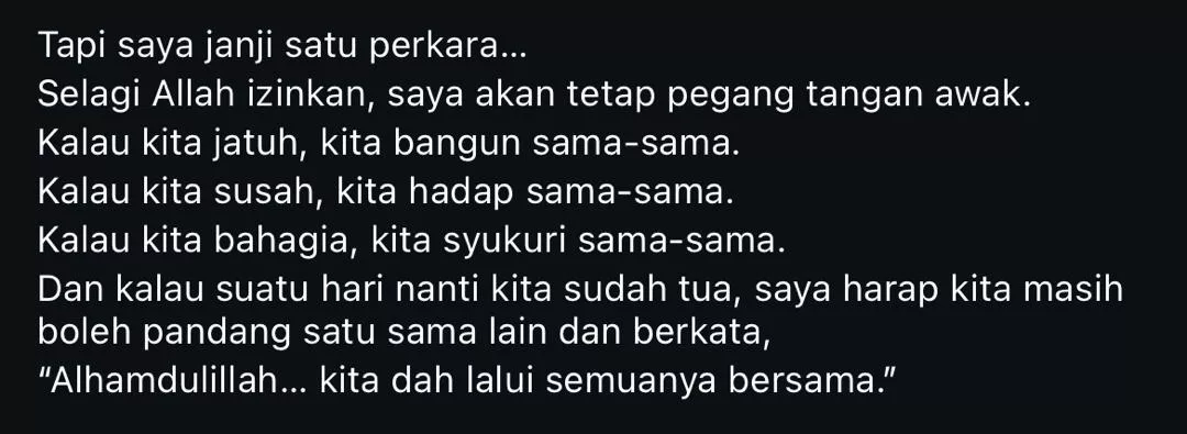 “Sampai Ke Hujung Usia Insya-Allah, Tangan Ini Tetap Untuk Awak,” - 23 Tahun Harungi Susah Senang, Mark Adam Anggap Isteri Hadiah Terbesar DaripadaNya 10 “Sampai Ke Hujung Usia Insya-Allah, Tangan Ini Tetap Untuk Awak,” - 23 Tahun Harungi Susah Senang, Mark Adam Anggap Isteri Hadiah Terbesar DaripadaNya