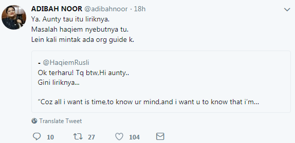 Adibah Noor Tegur Nyanyian Dalam Bahasa Inggeris Haqiem 