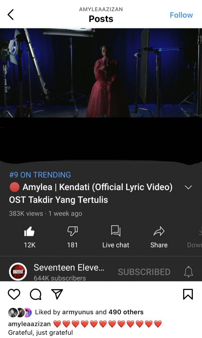 Lagu Jadi OST Takdir Yang Tertulis, Amylea Syukur Lagu Lagu Jadi OST Takdir Yang Tertulis, Amylea Syukur Lagu